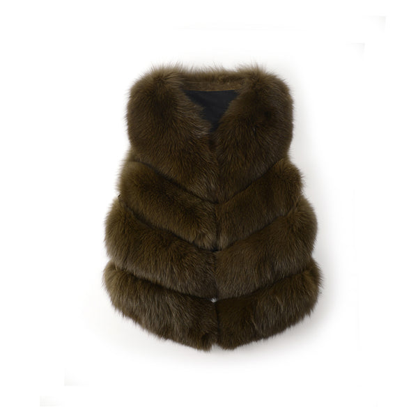 Four Panel Fox Fur Vest